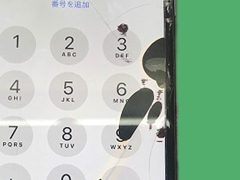 iphone8 plus,画面修理,液晶漏れ,アイフォン,zoom,交換,山梨,甲府